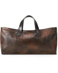 STAUD - Port Distressed-Leather Tote Bag - Lyst