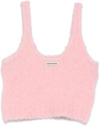 Patrizia Pepe - Logo-Patch Knitted Top - Lyst