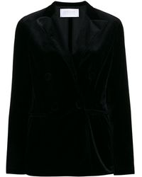 Harris Wharf London Blazer aus Samt - Schwarz
