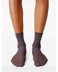 Swedish Stockings - Pauline Crystal-Embellished Socks - Lyst