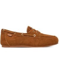 Love Moschino - Faux Lace-Up Detail Loafers - Lyst
