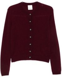Allude - Button-Up Ribbed-Trim Cardigan - Lyst