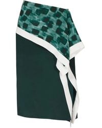 Ferragamo - Silk Asymmetric Skirt - Lyst