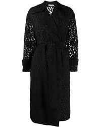 Harris Wharf London Abrigo oversize con bordado - Negro