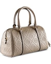 Tory Burch - Embossed-logo tote bag - Lyst