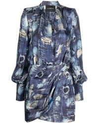 John Richmond - Mini-jurk Met Abstracte Print - Lyst