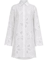 CISSA - Broderie-Anglaise Shirt Dress - Lyst