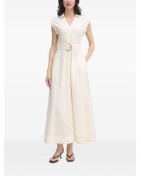 GAUDI - Belted Sleeveless Midi Dress - Lyst