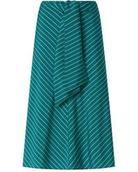 Pinko - Striped-Pattern A-Line Skirt - Lyst