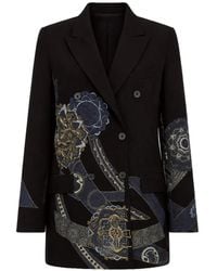 Ibrigu - Double-Breasted Patchwork Jacket - Lyst