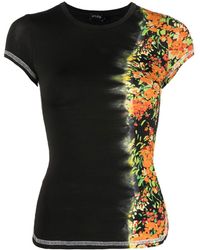 Atlein - Floral-print Slim-fit T-shirt - Lyst