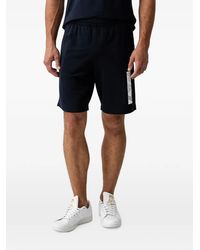 EA7 - Logo-Print Elasticated-Waist Shorts - Lyst