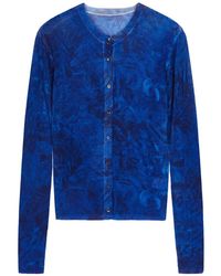 JNBY - Abstract-Print Wool Cardigan - Lyst