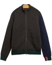 Barbour - X Paul Smith Gamefair Cable-Knit Zip-Up Cardigan - Lyst