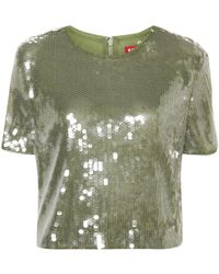 STAUD - Quincy T-Shirt mit Pailletten - Lyst