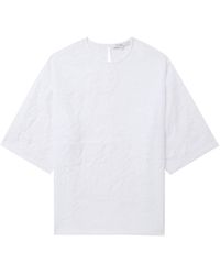 Tibi - Crinkled Round-neck T-shirt - Lyst