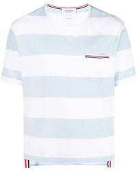 Thom Browne - Rwb Pocket Striped T-Shirt - Lyst