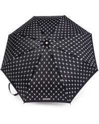 Moschino - Monogram Folding Umbrella - Lyst