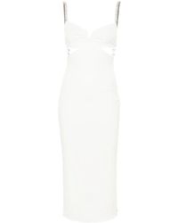 Nissa - Cut-Out Rhinestone Midi Dress - Lyst