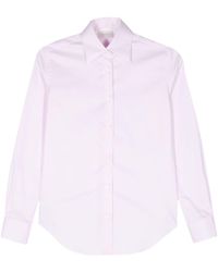 Mazzarelli - Pointed Flat-collar Poplin Shirt - Lyst