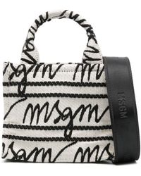 MSGM - Logo-jacquard Tote Bag - Lyst