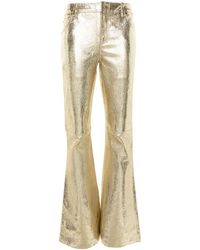 retroféte - Lynx Leather Mid-rise Bootcut Trousers - Lyst