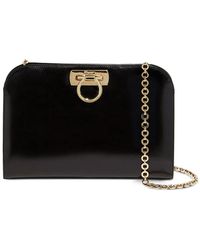Ferragamo - Diana Leather Clutch - Lyst