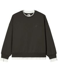 B+ AB - Layered-Effect Logo-Embroidered Sweater - Lyst