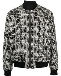Balmain - Reversible Monogram Bomber Jacket - Lyst