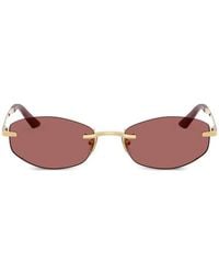 Versace - Rimless Geometric-Frame Sunglasses - Lyst