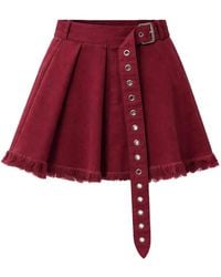 Marques'Almeida - Minijupe En Coton Frangé À Détail De Ceinture - Lyst