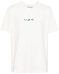 Iceberg - Logo-print Stretch-cotton T-shirt - Lyst