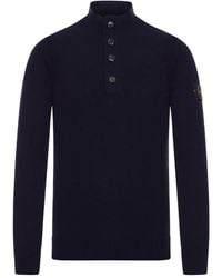 Stone Island - Wool Polyamide Ls Polo - Lyst