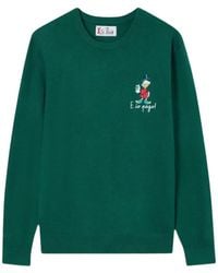 MC2 Saint Barth - Heron Light-Wool And Cashmere-Blend Crew-Neck With Scrooge Mcduck Embroidery Special Edition Sweater - Lyst