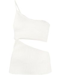 ANDREADAMO - One-Shoulder Cut-Out Ribbed Top - Lyst