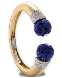 David Webb - Magellan Diamond And Lapis Lazuli Cuff Bracelet - Lyst
