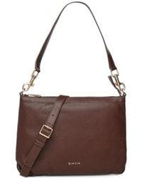 BIASIA - Logo-Plaque Pebbled Leather Shoulder Bag - Lyst