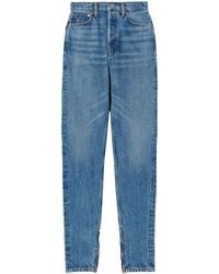 RE/DONE - Super High Rise Drainpipe Slim Cut Jeans - Lyst