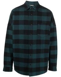 Palm Angels - Logo-print Checked Shirt - Lyst