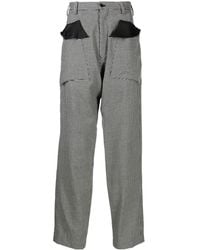 Sulvam - Houndstooth Wide Tapered Trousers - Lyst