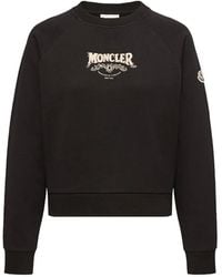 Moncler - Beaded & Embroidered Logo Crewneck Sweatshirt - Lyst