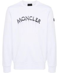 Moncler - Katoenen Sweater Met Logoprint - Lyst