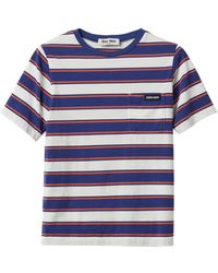Miu Miu - Camiseta a rayas - Lyst