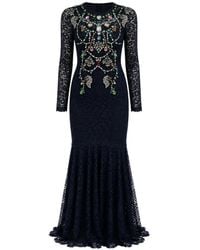 Dolce & Gabbana - Crystal-Embellished Lace Maxi Dress - Lyst