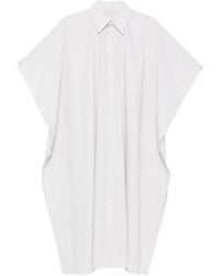 MM6 by Maison Margiela - Striped Midi Shirt Dress - Lyst