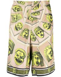 Versace - Shorts aus Seide mit Le Maschere-Print - Lyst