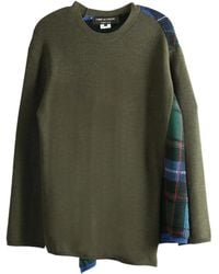 Comme des Garçons - Ribbed-paneled Wool Sweater - Lyst