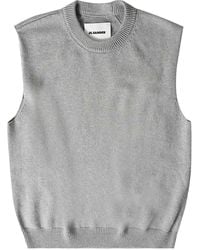 Jil Sander - Round-Neck Sleeveless Sweater - Lyst