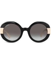 Lancel - Lunettes De Soleil À Monture Ronde - Lyst