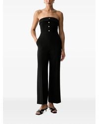 Morgan - Pnoemi Strapless Button-Up Jumpsuit - Lyst